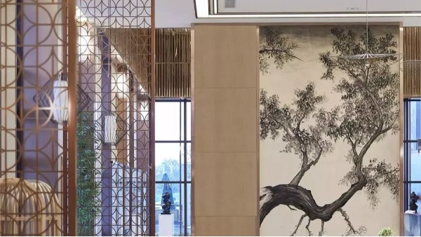 酒店半岛体肓官网屏风呈现的宁静之美、和谐之美