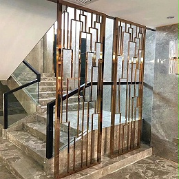 金属轻奢半岛体肓官网屏风隔断客厅现代简约办公室玄关花格装饰镂空